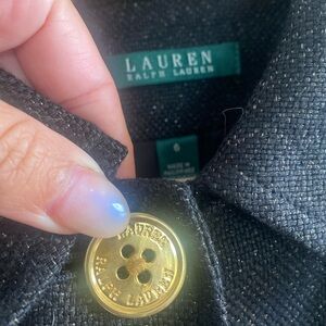 Ralph Lauren Black Linen Speckled Blazer